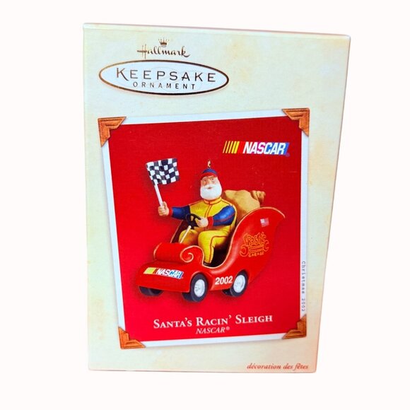 Hallmark Keepsake NASCAR Ornament VTG 2002 Santas Racin Sleigh Frostys Garage - Picture 2 of 10
